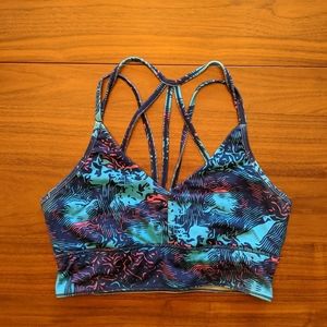 Strappy longline sports bra